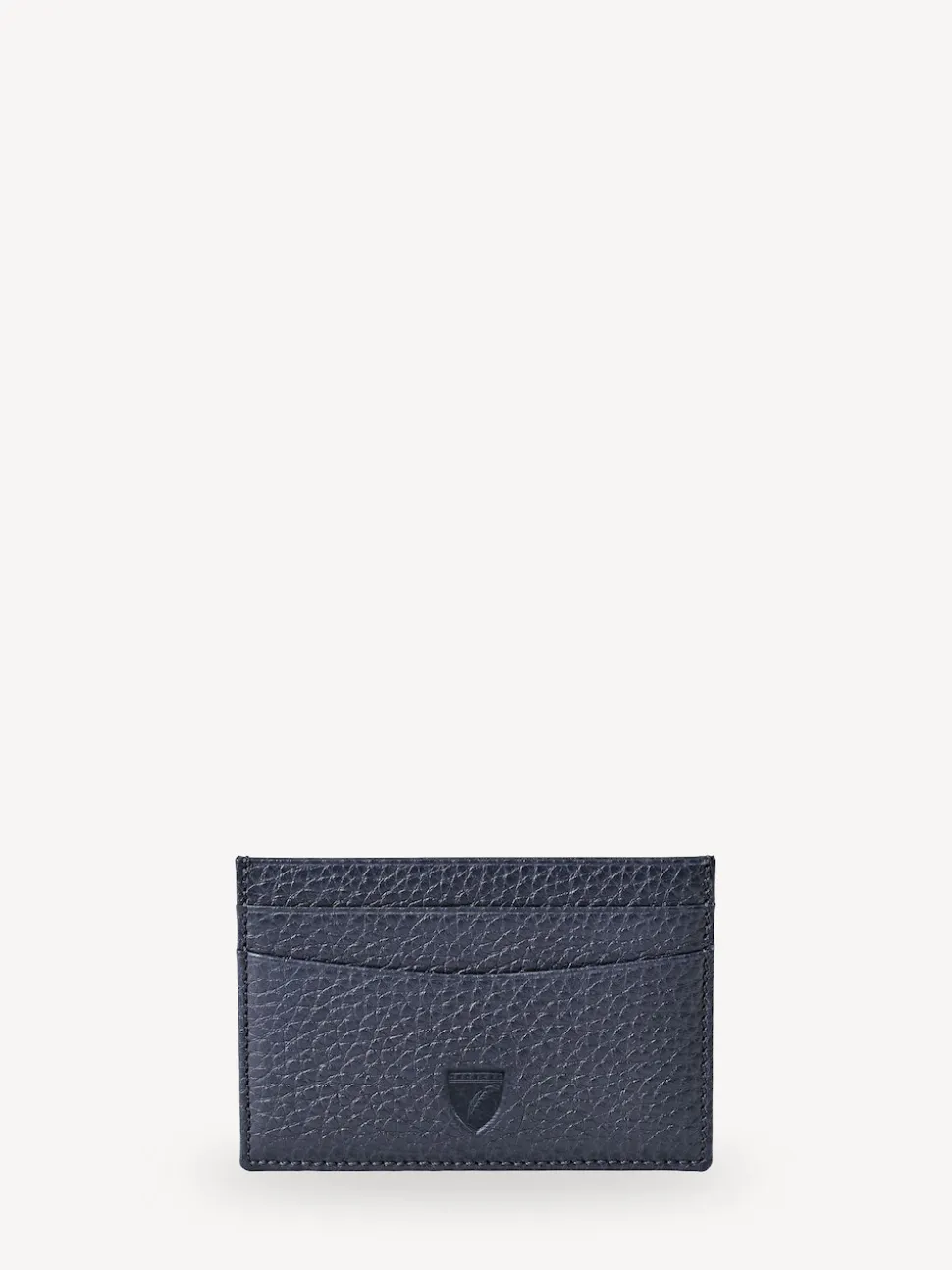 Aspinal of London Blue Slim Credit Card Case Grain Leather
