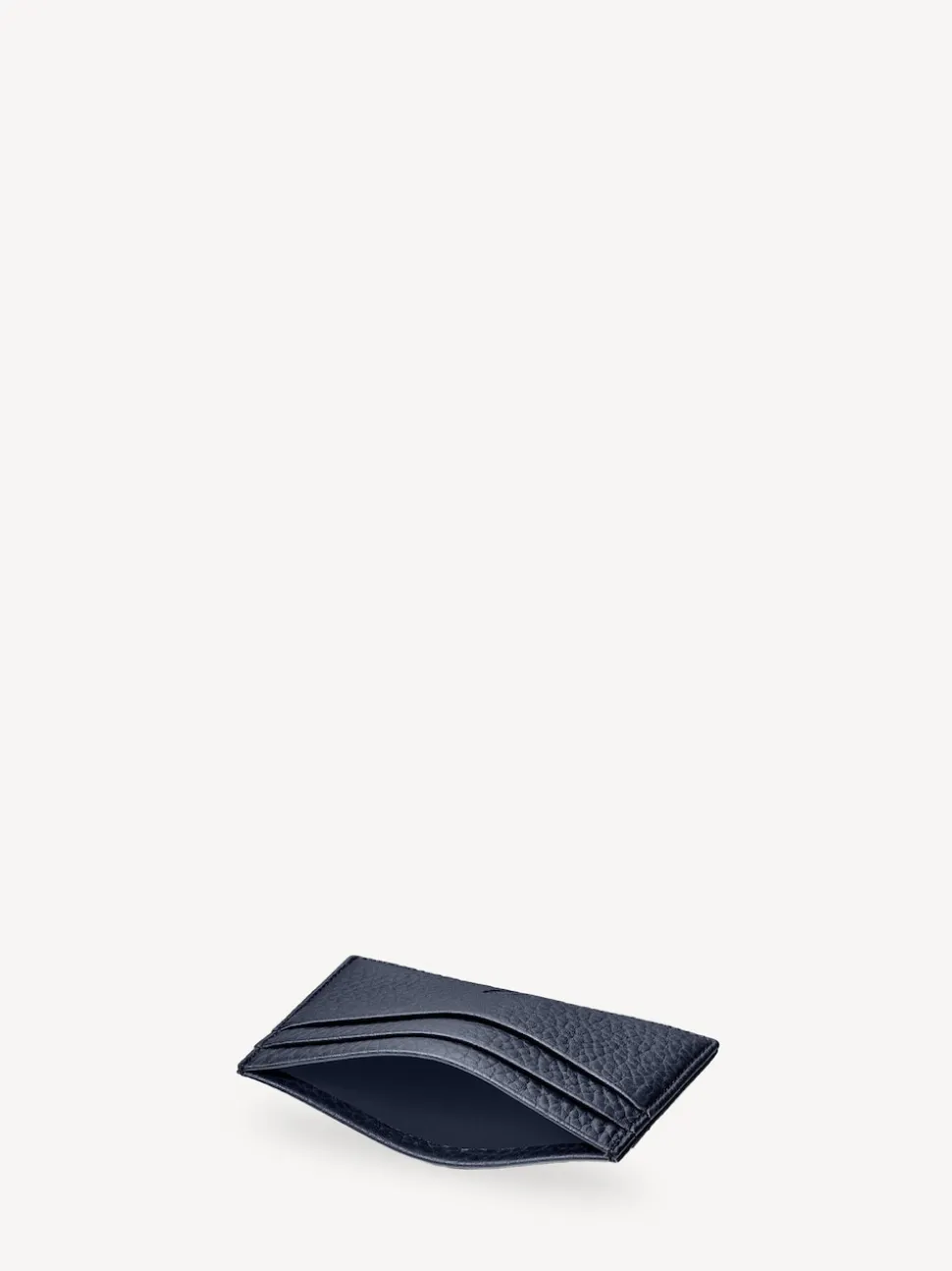 Aspinal of London Blue Slim Credit Card Case Grain Leather
