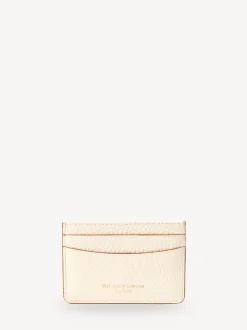 Aspinal of London White Slim Credit Card Case Grain Leather