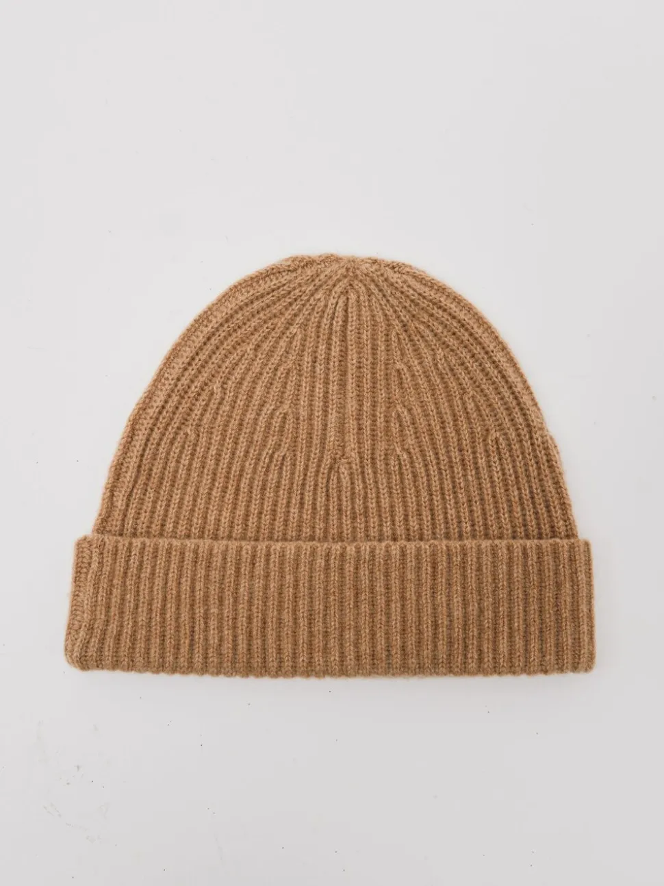 Atelier Oatmeal Guernsey Atelier 100% Cashmere Rib-Knit Beanie