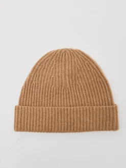 Atelier Oatmeal Guernsey Atelier 100% Cashmere Rib-Knit Beanie