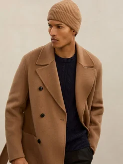 Atelier Oatmeal Guernsey Atelier 100% Cashmere Rib-Knit Beanie