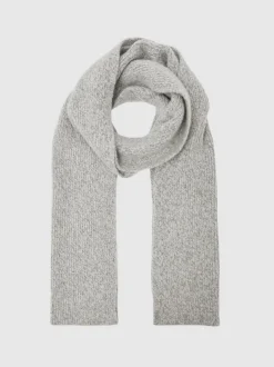Atelier Soft Grey Melange Metcalf Atelier Cashmere-Blend Flecked Scarf