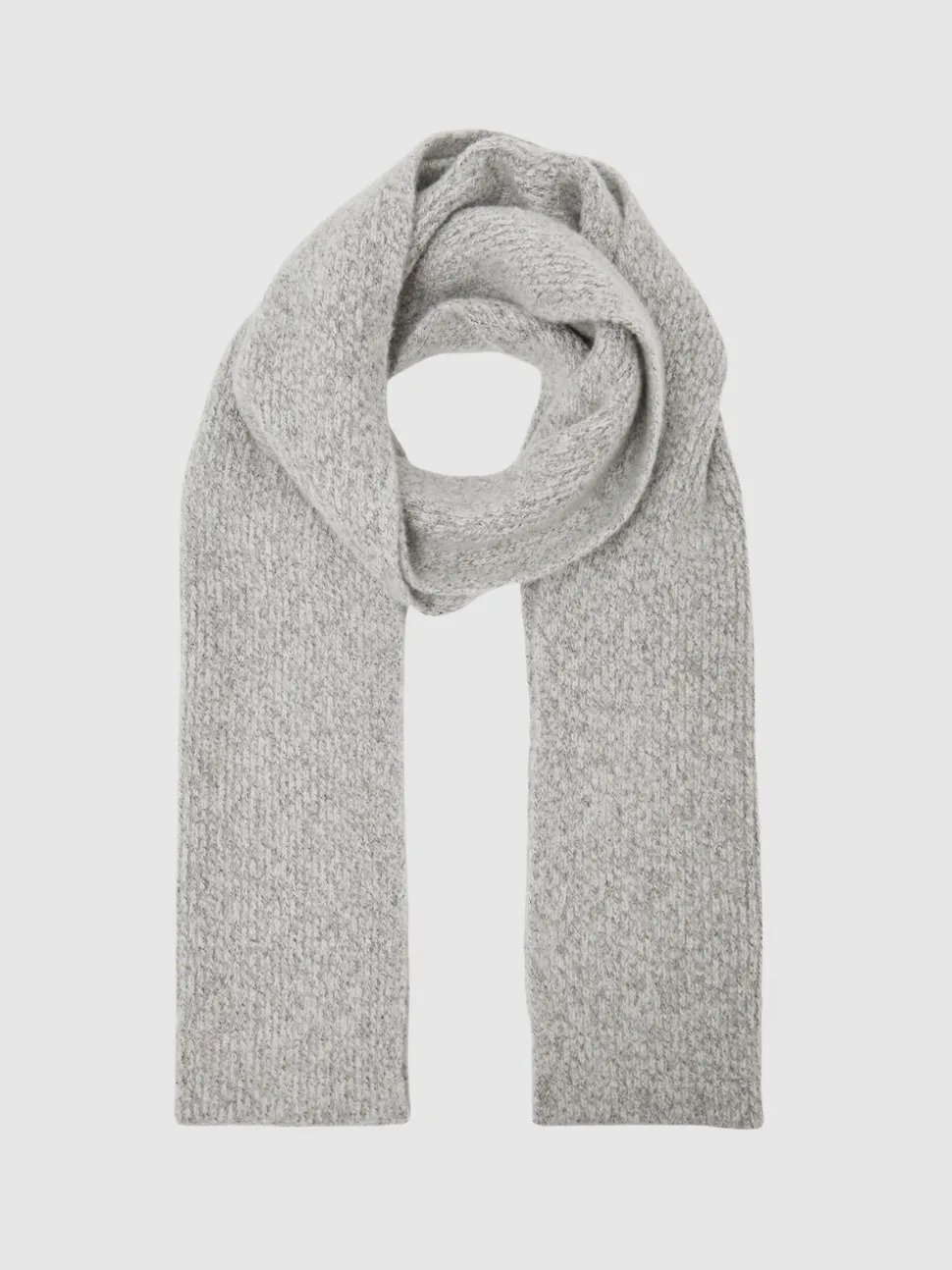Atelier Soft Grey Melange Metcalf Atelier Cashmere-Blend Flecked Scarf