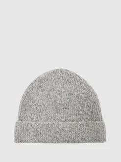 Atelier Soft Grey Melange Felix Atelier Cashmere-Blend Flecked Beanie