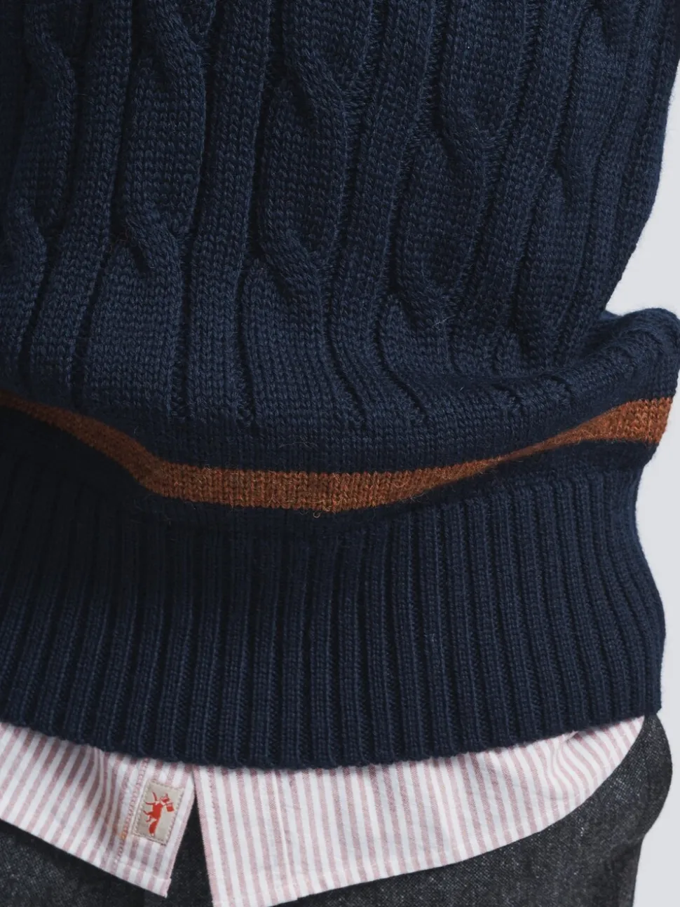 Aubin Blue Hobbs Cricket Wool Slipover