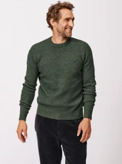 Aubin Green Phillips Lambswool Crew Neck Jumper