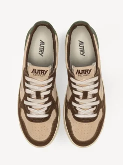 AUTRY Brown Mans Medalist Low Trainers