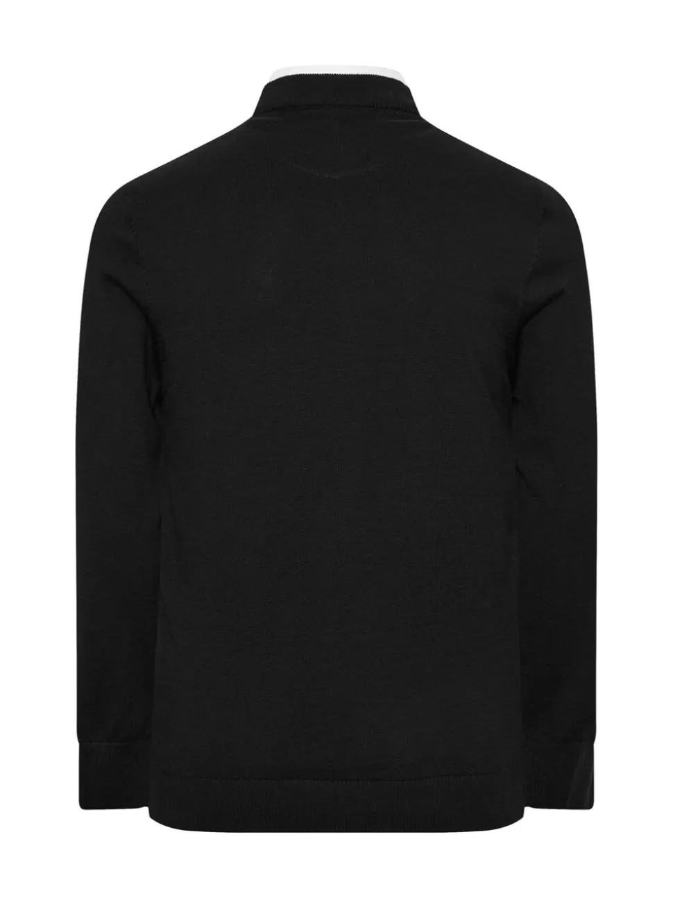 BadRhino Big & Tall Black 100% Cotton Cable Knitted Jumper