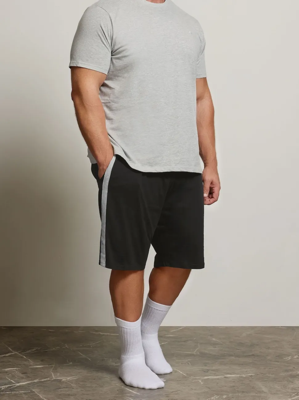 BadRhino Big & Tall Black Jersey Lounge Shorts