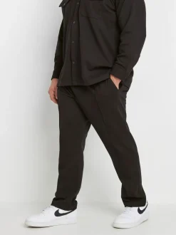 BadRhino Big & Tall Black Textured Jersey Joggers