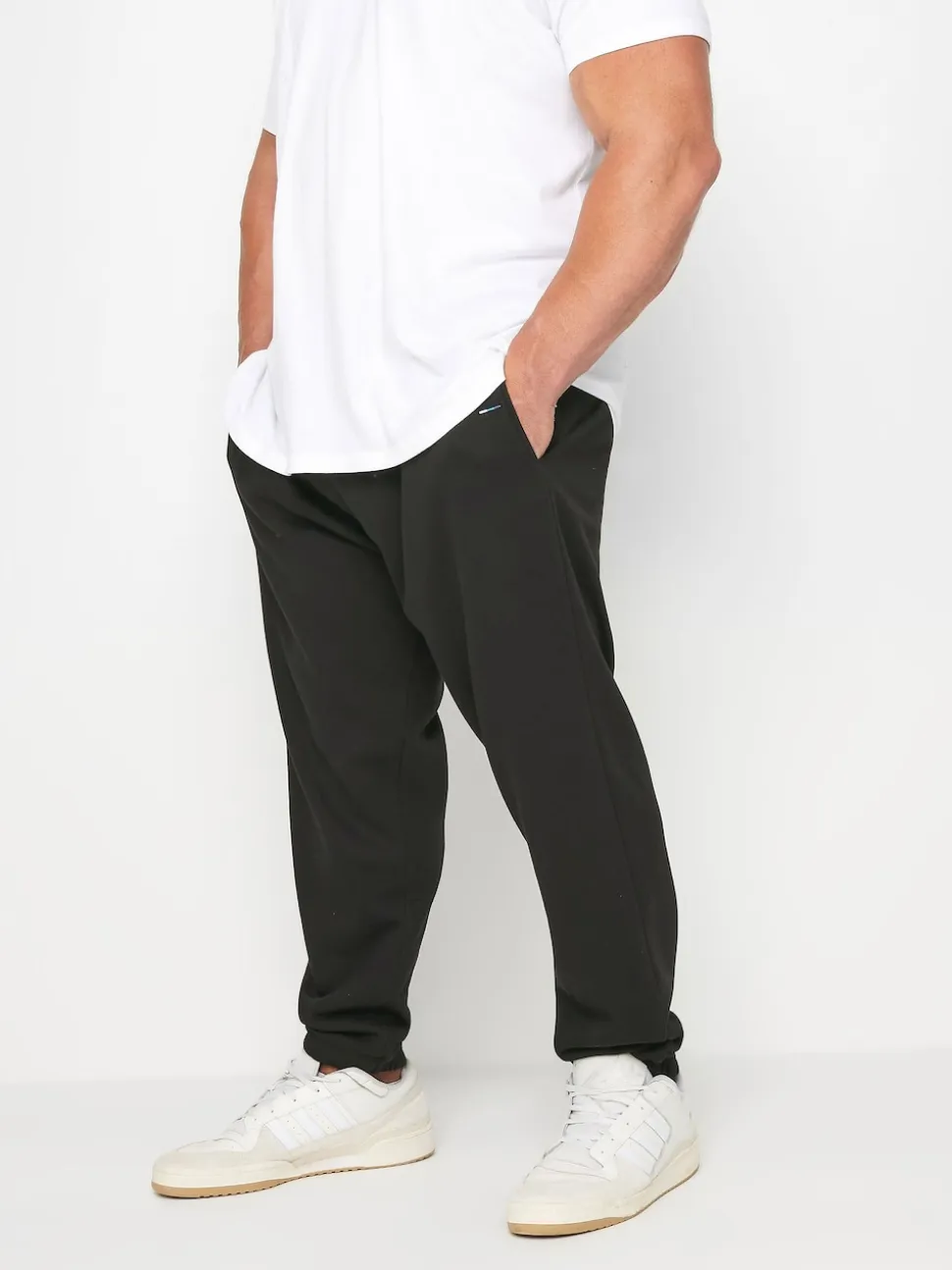 BadRhino Big & Tall Black 100% Cotton Essential Joggers