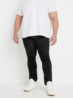 BadRhino Big & Tall Black Tapered Strech Jeans