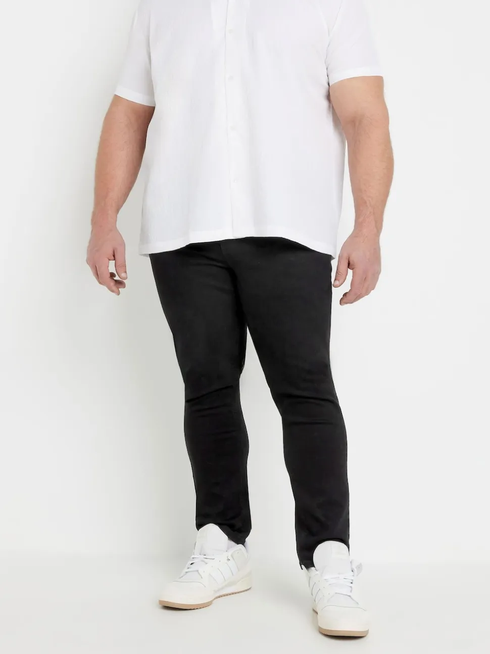 BadRhino Big & Tall Black Tapered Strech Jeans