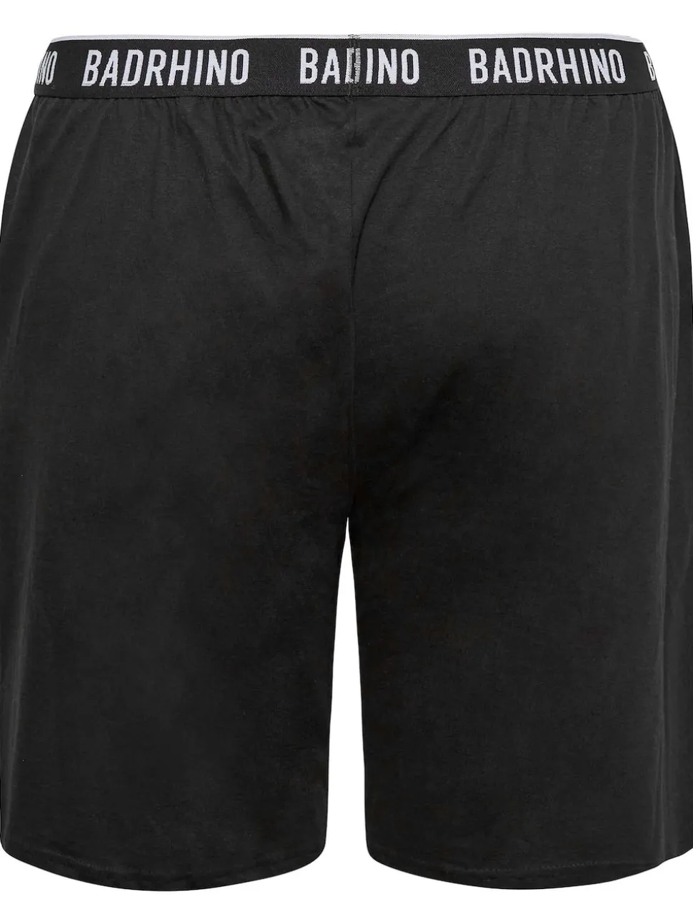 BadRhino Big & Tall Black 100% Cotton Lounge Shorts