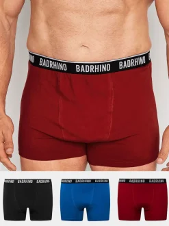 BadRhino Big & Tall Black 100% Cotton Boxers 3 Pack
