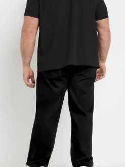 BadRhino Big & Tall Black Loose Fit Stretch Jeans
