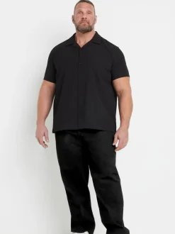 BadRhino Big & Tall Black Loose Fit Stretch Jeans