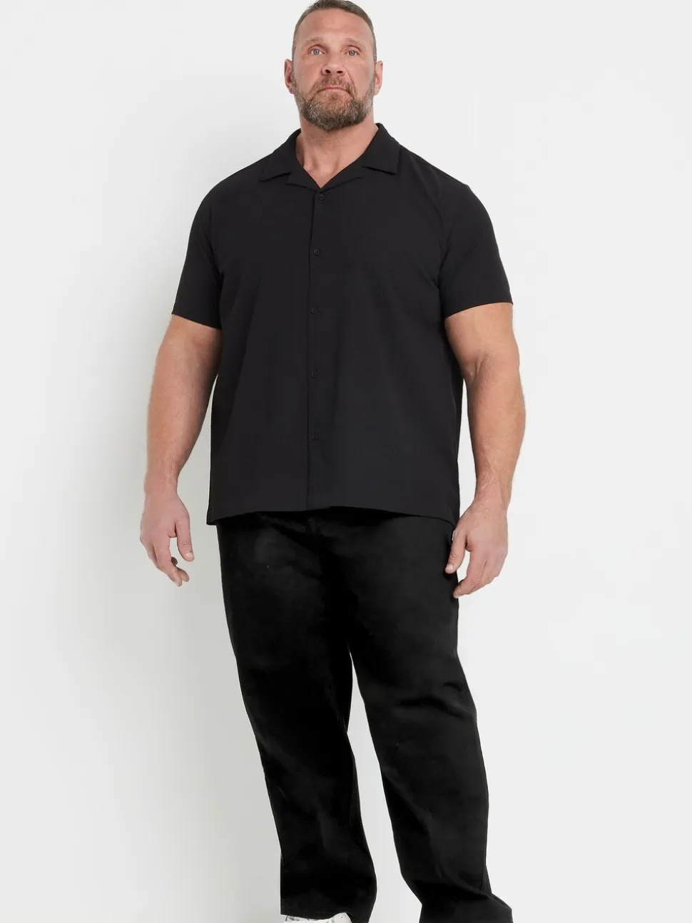 BadRhino Big & Tall Black Loose Fit Stretch Jeans