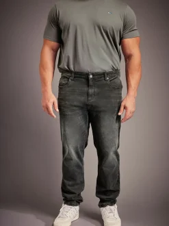 BadRhino Big & Tall Black Washed Denim Jeans
