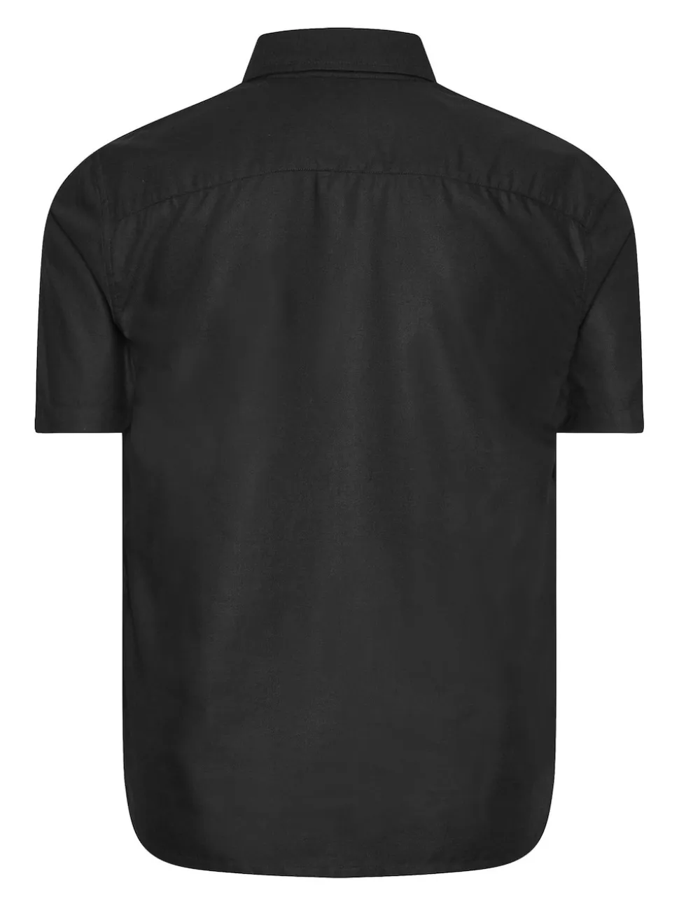 BadRhino Big & Tall Black Premium Short Sleeve Oxford 100% Cotton Shirt