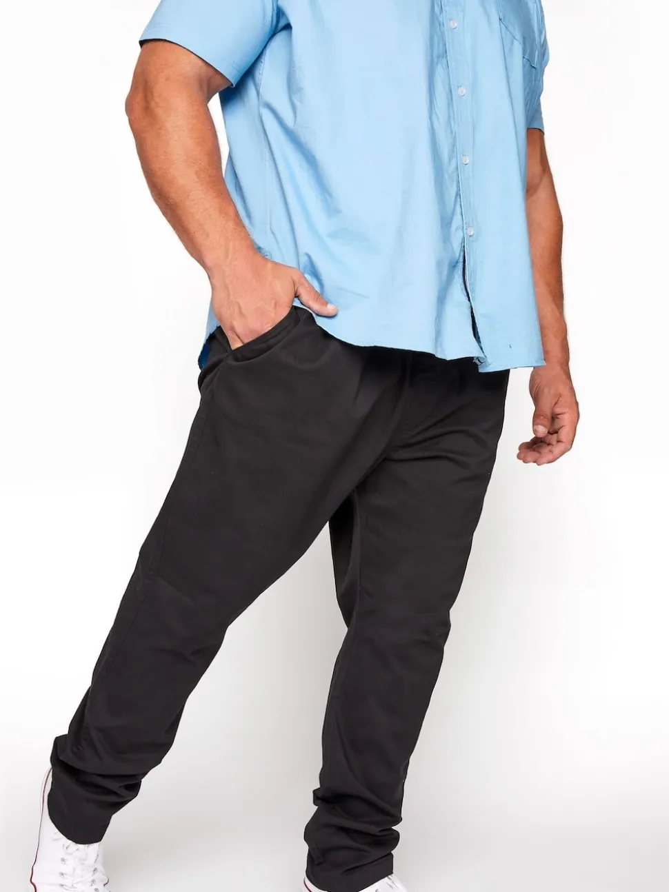 BadRhino Big & Tall Black Elasticated Waist Rugby Trousers