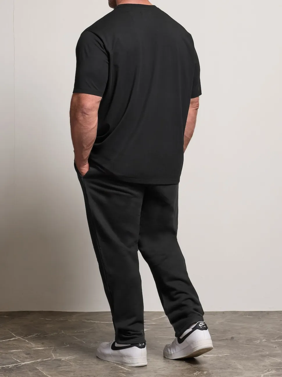 BadRhino Big & Tall Black Open Hem Joggers