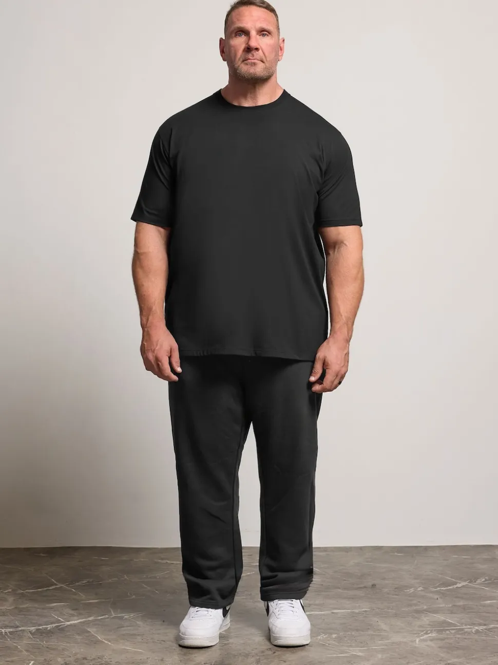 BadRhino Big & Tall Black Open Hem Joggers
