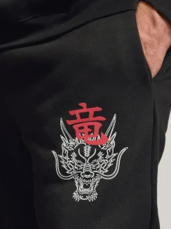 BadRhino Big & Tall Black Dragon Joggers