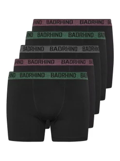 BadRhino Big & Tall Black Boxers 5 Pack