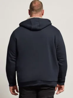 BadRhino Big & Tall Blue Borg Lined Zip Thru Jumper