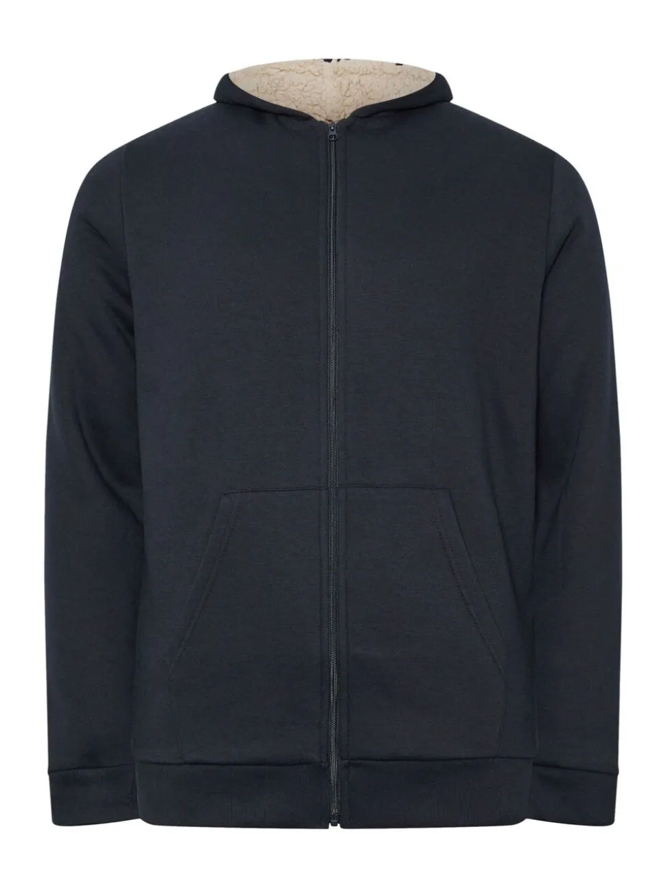 BadRhino Big & Tall Blue Borg Lined Zip Thru Jumper