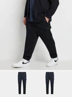 BadRhino Big & Tall Blue Cargo Joggers 2 Packs