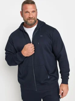 BadRhino Big & Tall Blue Essential Zip-Up Hoodie