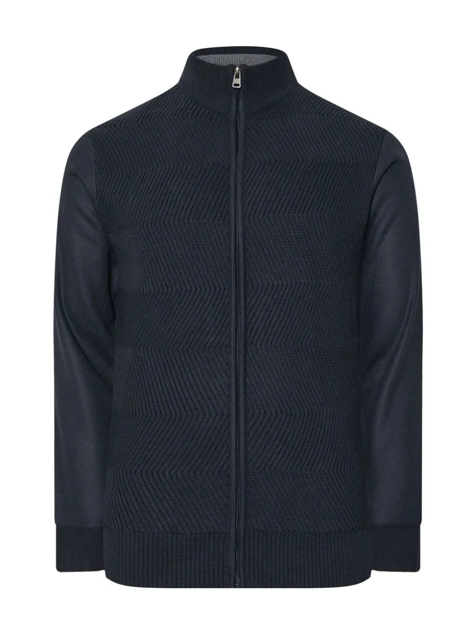 BadRhino Big & Tall Blue Full Zip Ribbed Fleece