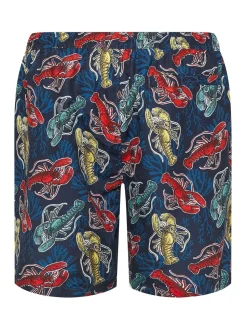 BadRhino Big & Tall Blue Lobster Print Swimshorts