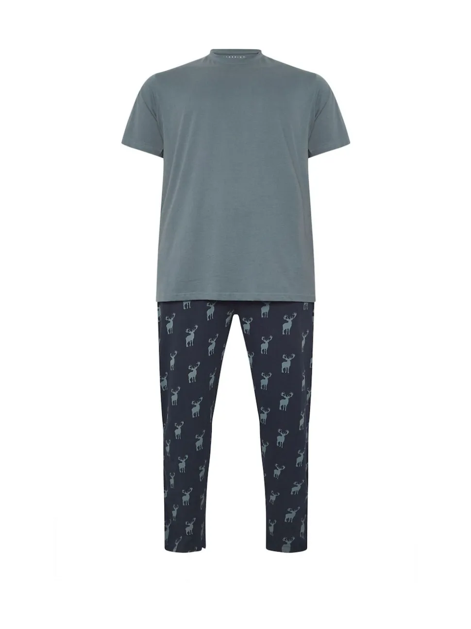 BadRhino Big & Tall Blue Stag Pyjamas Set