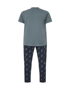 BadRhino Big & Tall Blue Stag Pyjamas Set