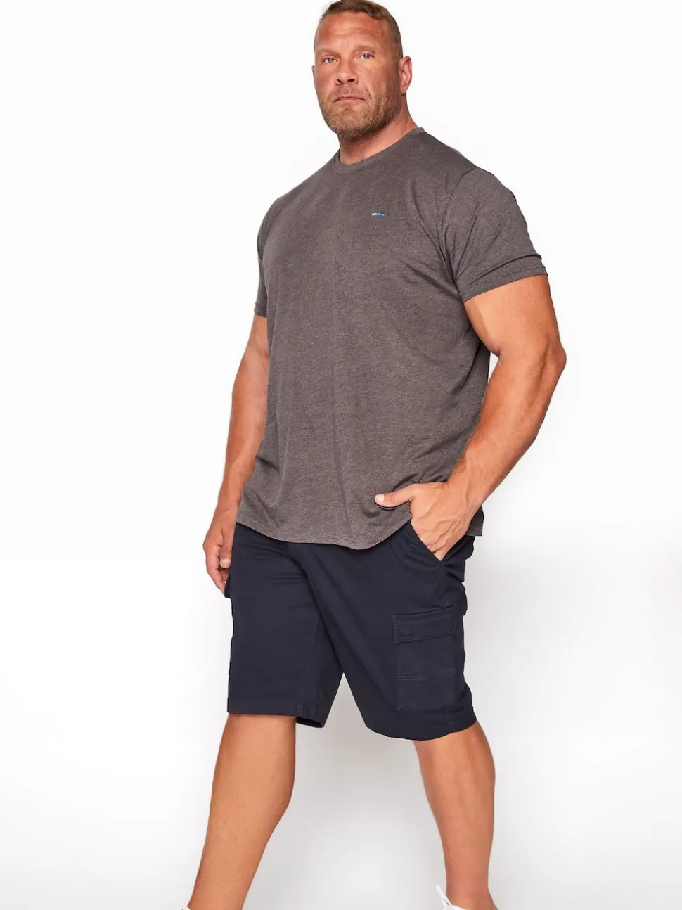 BadRhino Big & Tall Blue Stretch Cargo Shorts
