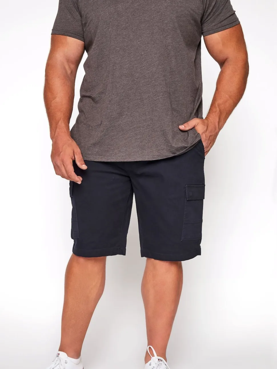 BadRhino Big & Tall Blue Stretch Cargo Shorts