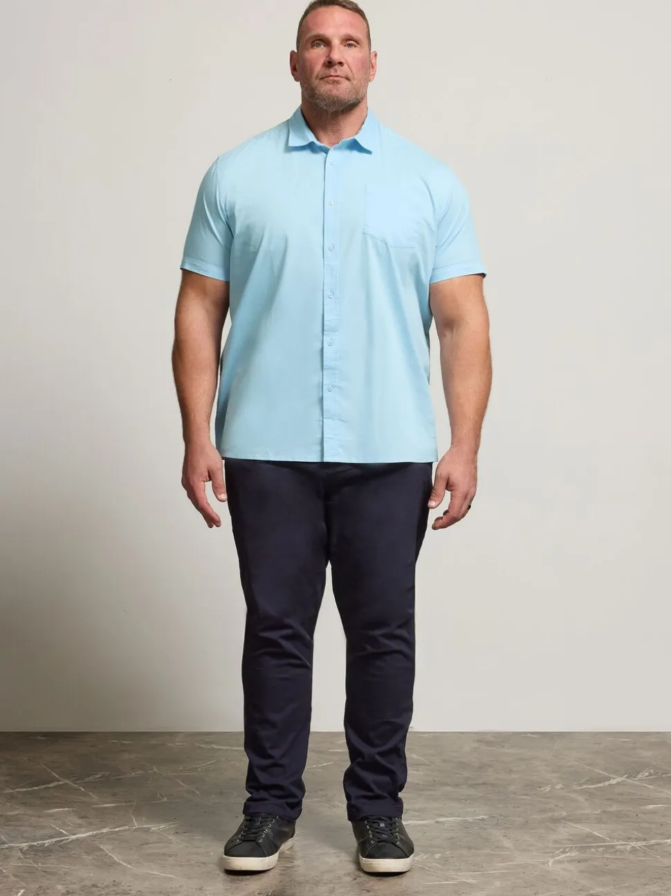 BadRhino Big & Tall Blue Stretch Chino Trousers