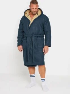 BadRhino Big & Tall Blue Waffle Borg Robe