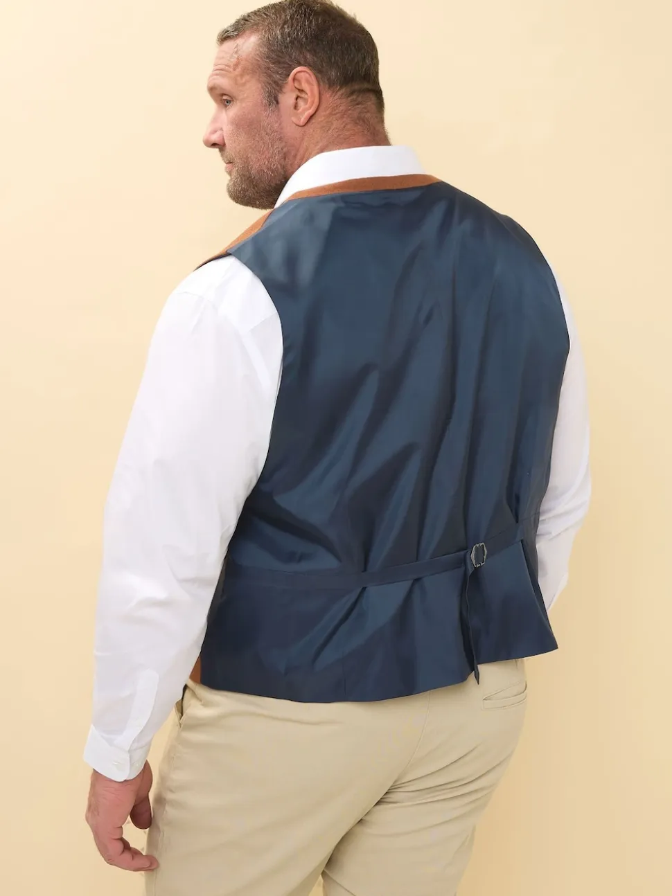 BadRhino Big & Tall Brown Tweed Waistcoat