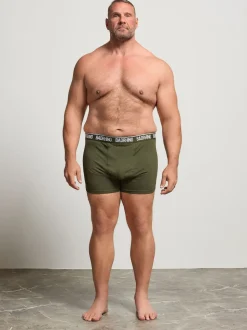 BadRhino Big & Tall Green Multi-Colour Boxers 5 Pack