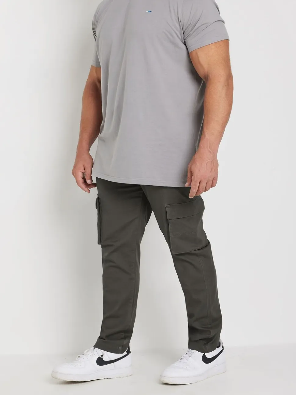 BadRhino Big & Tall Grey Cargo Trousers