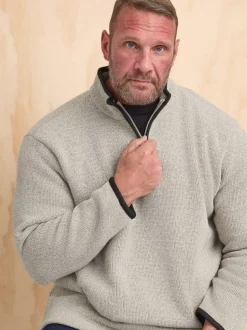 BadRhino Big & Tall Grey Quarter Zip Jacket