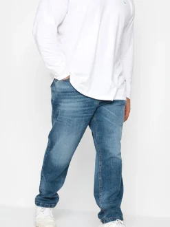 BadRhino Big & Tall Mid Blue Washed Denim Jeans