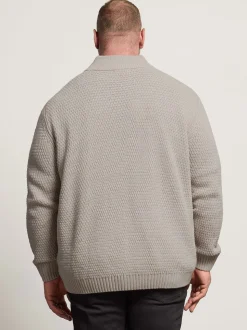 BadRhino Big & Tall Natural Wool Full Zip Cardigan
