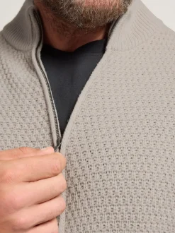 BadRhino Big & Tall Natural Wool Full Zip Cardigan