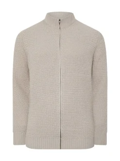 BadRhino Big & Tall Natural Wool Full Zip Cardigan